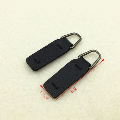 2 Stuks Pu Leer Rits Pull Tab Voor Tassen Garment Rugzak Accessoires Diy Rits Puller End Afneembare Clip Zip Hoofd slider: A