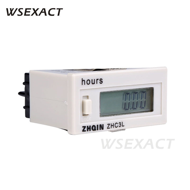 100-220VAC 4-30VDC Counters hours 6 digit digital counts 0-999999 48*24mm 99999.9h 99h59m59s 9999h59m 9999d23h ZHC3L DHC3L
