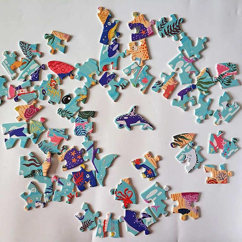 Forme animale Puzzles pour adultes baleine pingouin Triceratops Panda éléphant Lion Puzzle jouets éducatifs pour enfants plancher Puzzle