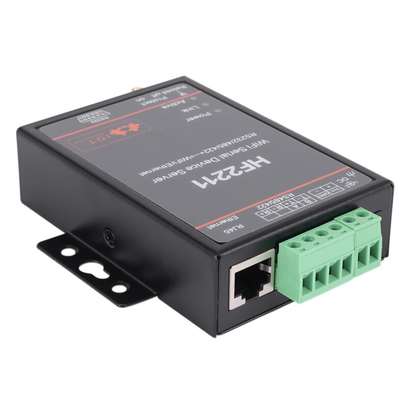 HF2211 WiFi Serial Device Server RS232/RS485/RS422 Serial Port to WiFi Ethernet Converter Module-EU Plug