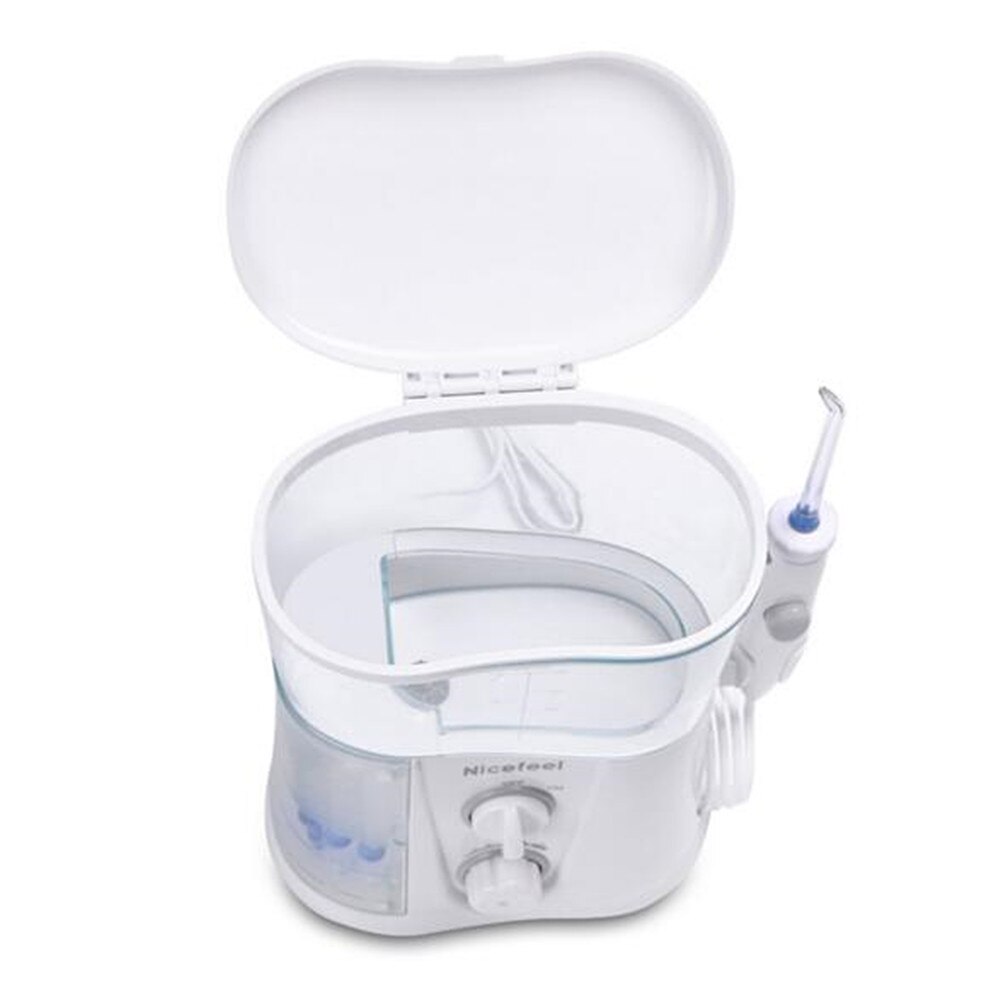 Irrigateur buccal, jet d&#39;eau, stérilisateur UV, soins dentaires, Support Normal/Massage, pression réglable en continu avec 7 embouts, 600ml