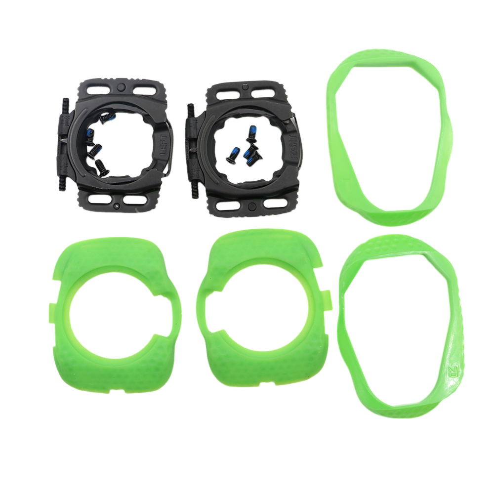1 Pair Quick Release Cycling Shoes Case Cleats Self-locking Pedal protective cover Aerodynamic For WAHOO SpeedPlay Zero: green