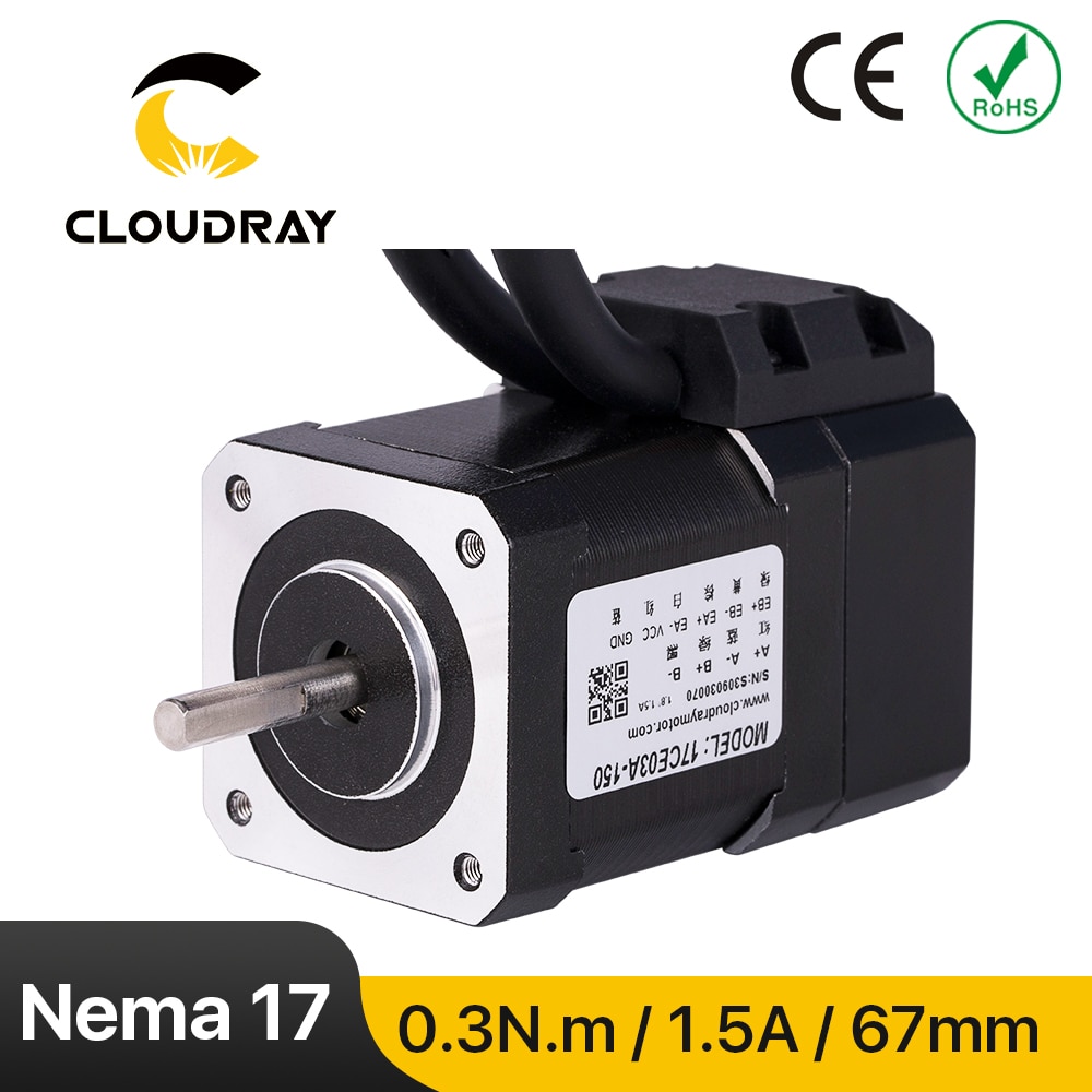 Cloudray-Motor paso a paso Nema 17, Servo Motor paso a paso de bucle cerrado con codificador para impresora 3D CNC, 0.3N.m 1.5A