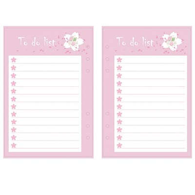 Cute Cherry blossom Series Notebook Filler Papers A5/A6 Color Diary Planner Filler Paper Stationery: 01 / A6