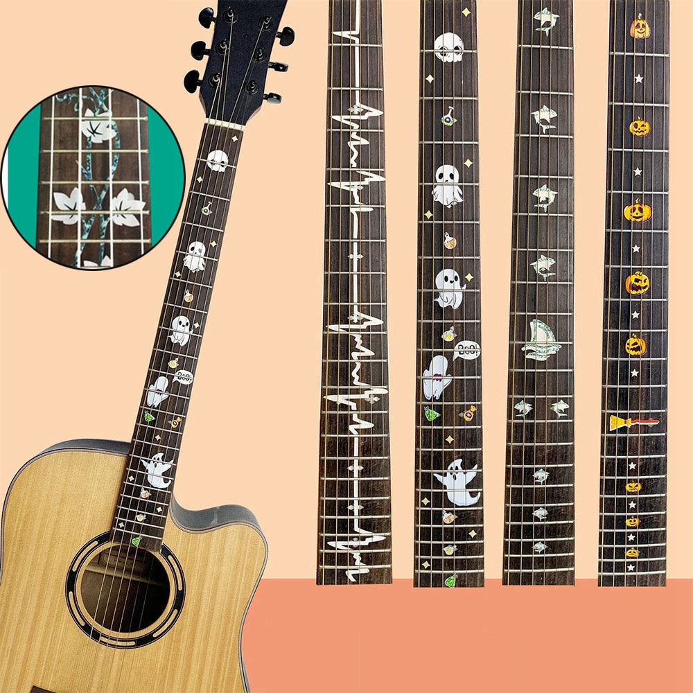 1 PC Ultra Thin Sticker Cross Inlay Decals Fretboard Sticker for Electric Acoustic Guitar Bass Guitarra Accessories