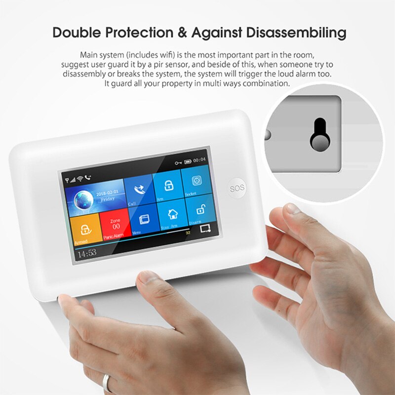 PG106 WIFI+GSM GPRS Wireless Home Security Burglar Alarm System APP Remote Control Alarm for Android and IOS EU Plug