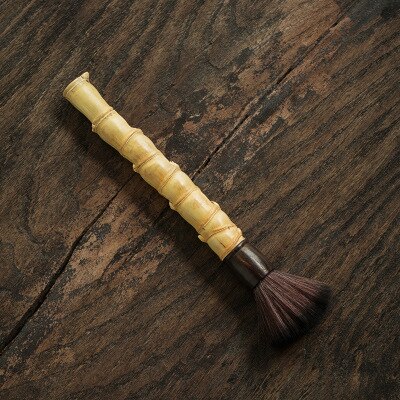Bambus wurzel Tee pinsel Tee stift Tee besen kehren werkzeuge Kein haarausfall ziege Horn reinigung pinsel Kung Fu Tee zeremonie zubehör: D