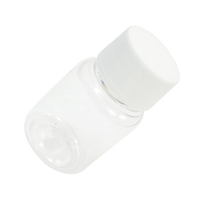 50ml Breite Nacken Weiß transparent Kunststoff Zylinder bilden Chemie Lagerung Flasche (weiß + transparent farbe)