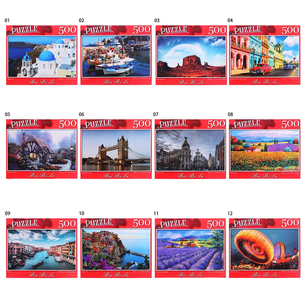 500 stück Bildungs Puzzle Puzzle Dekompression Spiel Erwachsene Rätsel Spielzeug Landschaften Rätsel Wohnkultur