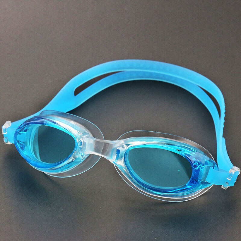 Barn anti-tåge svømmebriller briller uv farvet linse dykning svømmebriller  b99: Himmelblå