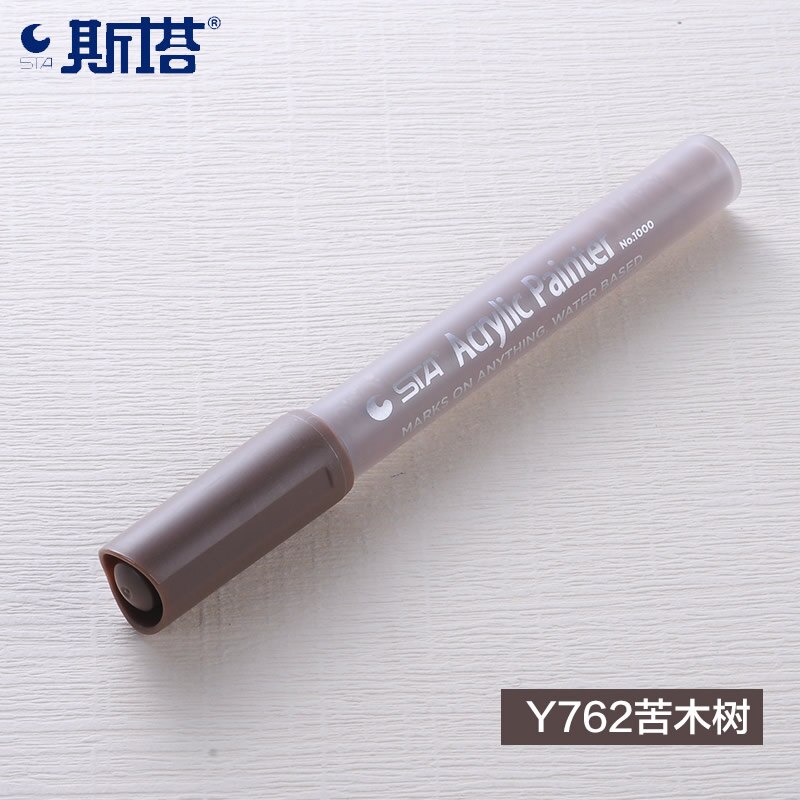STA 1Pc 2mm Acrylic Paint Marker pen Detailed Marking Color Paint Pens for Ceramic Rock Glass Porcelain Mug Wood Fabric Canvas