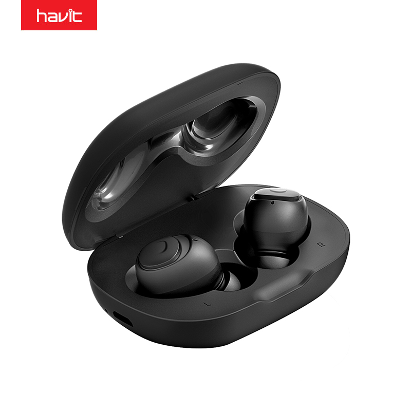 Auriculares Bluetooth HAVIT I96 TWS V5.0 HD Micrófono estéreo inalámbrico IPX5 Cancelación de ruido auriculares para juegos emparejados por separado: Default Title