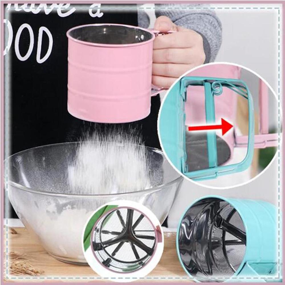 Powerful Hand-held Flour Sieve Baking Tools Handheld Flour Sieve Effectively Filters Large Particles