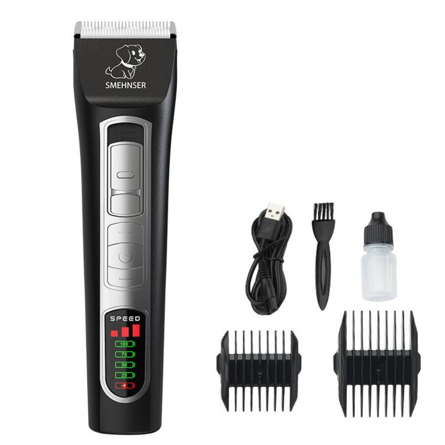 Tondeuse professionnelle Rechargeable pour animaux de compagnie, rasoir pour chiens et chats, ciseaux électriques, tondeuse, affichage LCD, Machine de coupe de cheveux: Black Standard