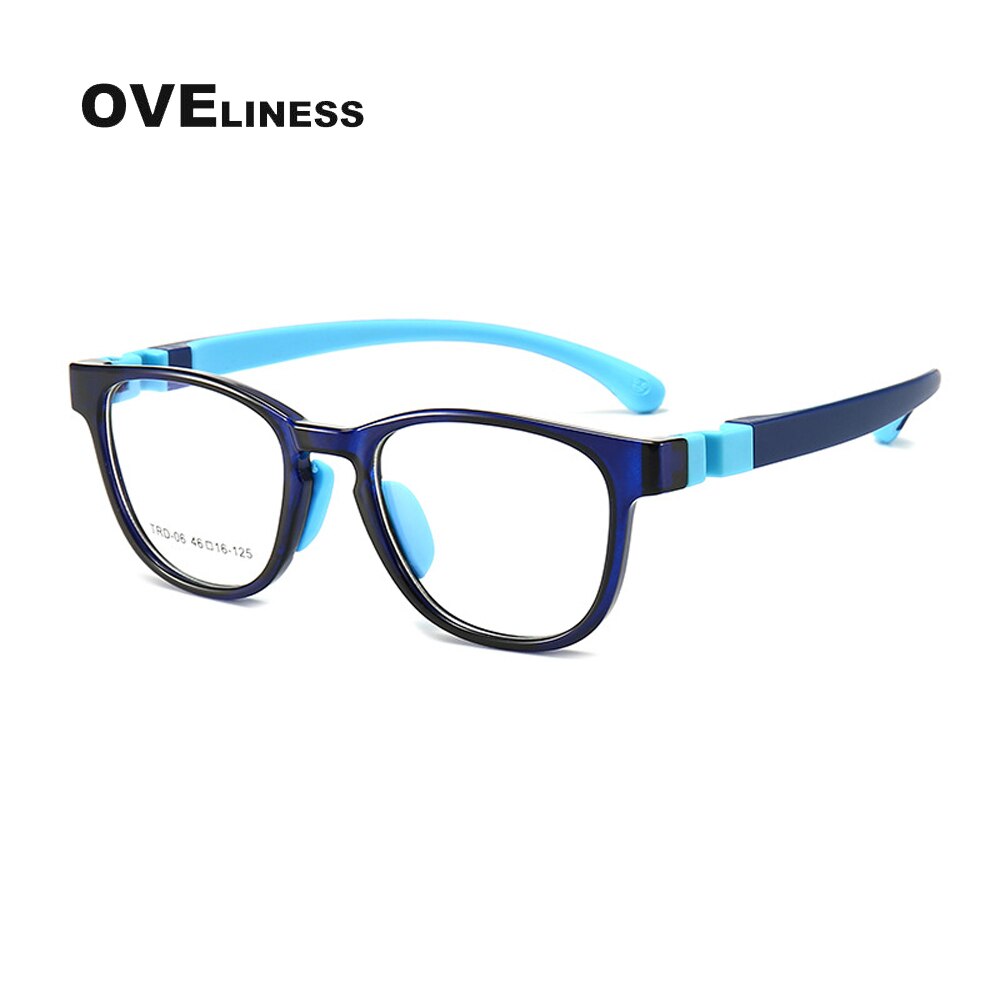 Optical Children eye Glasses Frame boy girl TR90 Myopia Prescription Glasses Protective Kids Glasses eyewear Eyeglasses frames: black