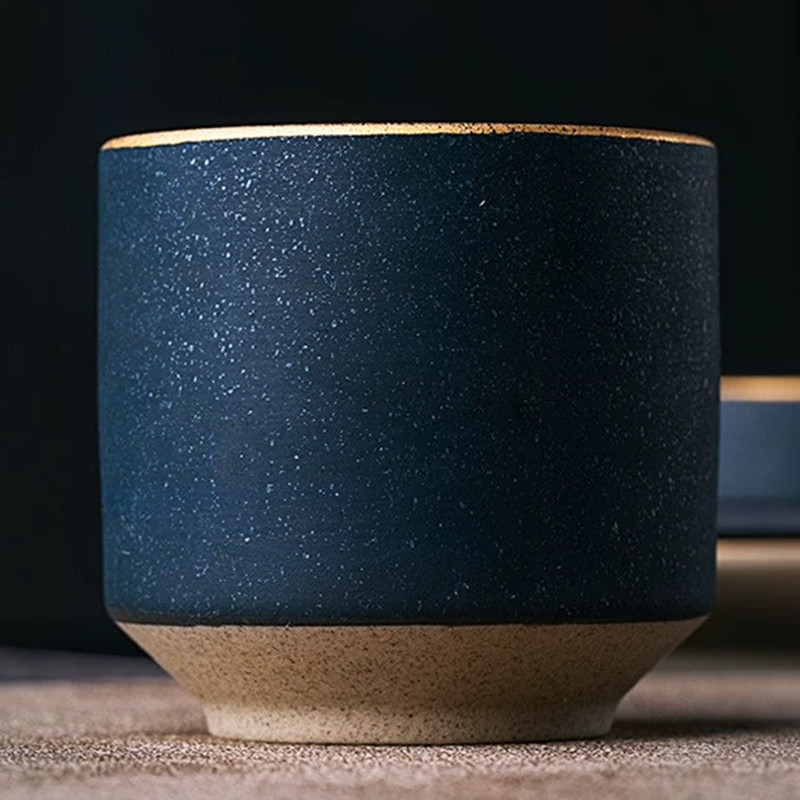 Taza de café de cerámica Europea Gran volumen taza de té verde 250ml taza de agua para desayuno y café suministros para bebidas