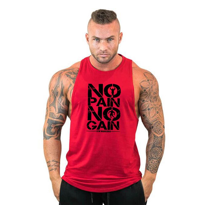 Vest Casual Fitness Stringer Spier Workout Katoen Gym Tank Tops Mannen Mouwloze Mode Bodybuilding Kleding Hemd