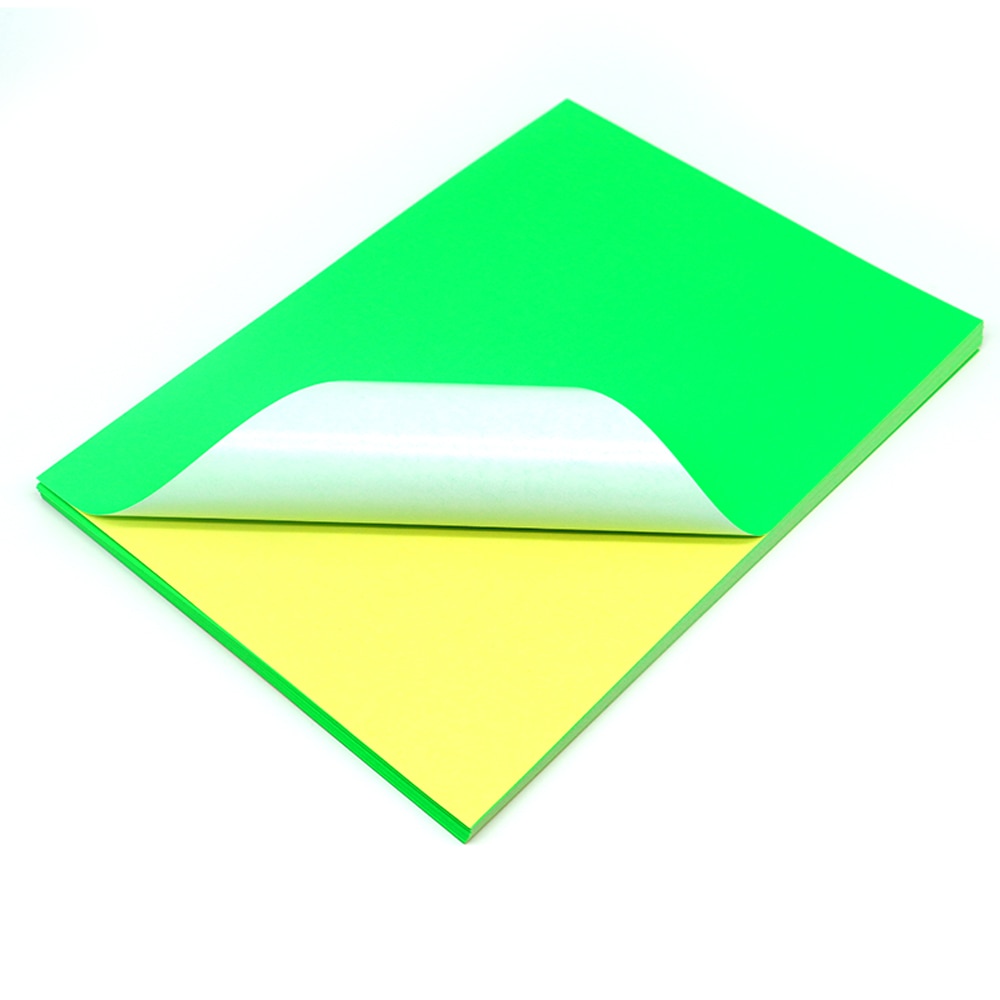 Colorful a4 Paper Self-adhesive Printer Paper Writable A4 Stickers