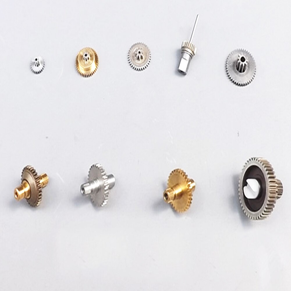 20pcs Precision Metal Gear Series Miniature Copper Iron Gearbox Set 0.25 0.3 0.4 M Modulus 1MM Shaft T Teeth Axis Gears Craft