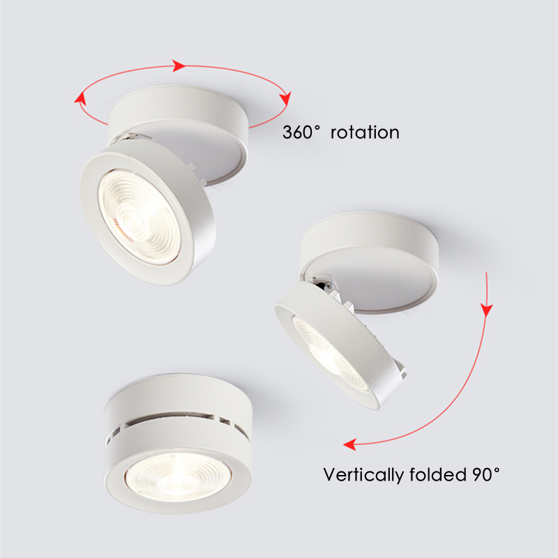 Dimbar led-downlight stue soverom utenpåliggende downlight taklampe spotlight 7w 10w 12w 15w ac220v ac110v