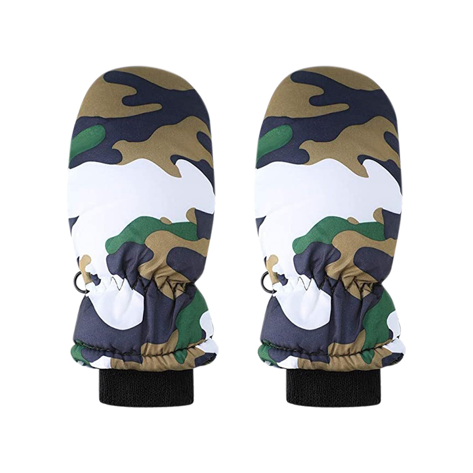 Peuter Kids Baby Jongens Meisjes Winter Handschoenen Waterdichte Warme Ski Handschoenen Snowboard Mittens Camouflage Print Handschoenen Voor Kinderen: green