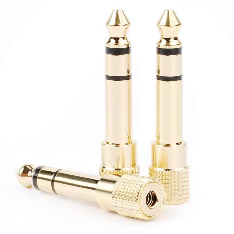 Jack 6.35mm Male To 3.5mm Female Adapter Connector Headphone Audio Adapter Amplifier Microphone AUX Cable With 6.35 3.5 MM Jack