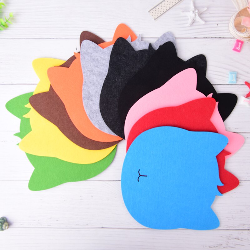 Optical Trackball PC Thicken Mouse Pad Felt Cloth 220*220*3mm Universal Cute Cat MousePad Mat for Laptop Computer Tablet PC