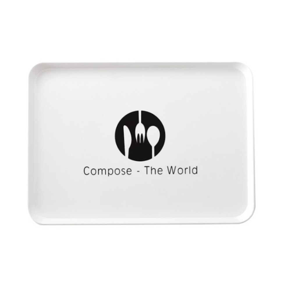 Rectangular Tray Breakfast Dinner Plate Cake Bread Fruit Plate Dessert Dish: A