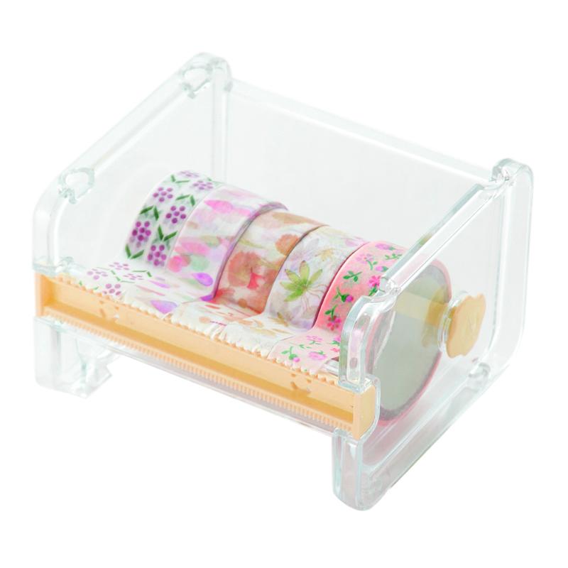 Stationery Masking Tape Cutter Washi Tape Storage Organizer Cutter Office Tape Dispenser