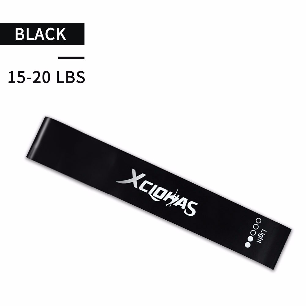 Xc lohas 10-50 lbs modstand gummibånd pilates yoga fitness mænd høj elastisk ekspander træning sportsudstyr sort 5 niveauer: Lys