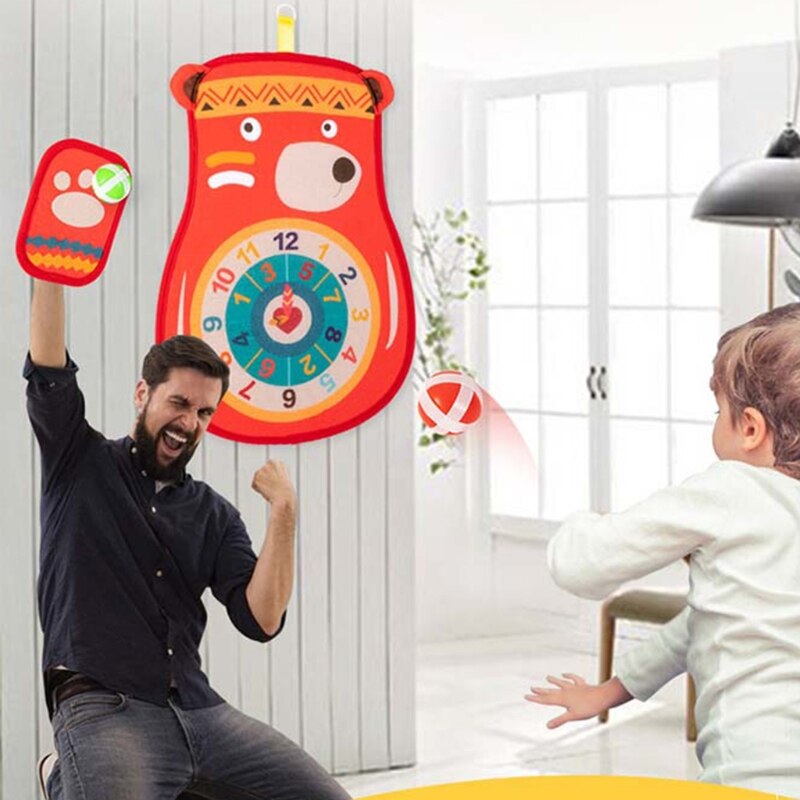 Dubbelzijdig Cartoon Dartbord Gooien 8/16 Sticky Ballen Indoor Sport Speelgoed Ouder-kind Interactief Spel Dartbord Kids speelgoed