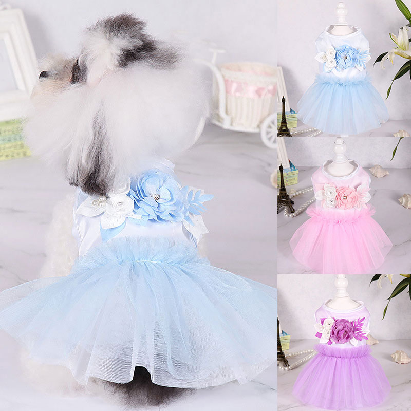 Beautiful Princess Dress Pet Dress Comfortable Cupcake Dress Cute Durable Puppy Dog Accessory Dog Skirt Dog Dress Colorful