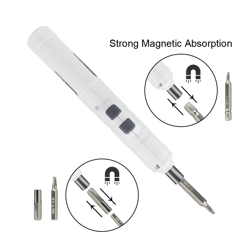 Mini Electric Screwdriver Rechargeable Cordless Power Screw Driver Kit Bit Set Power Tools 3.6V