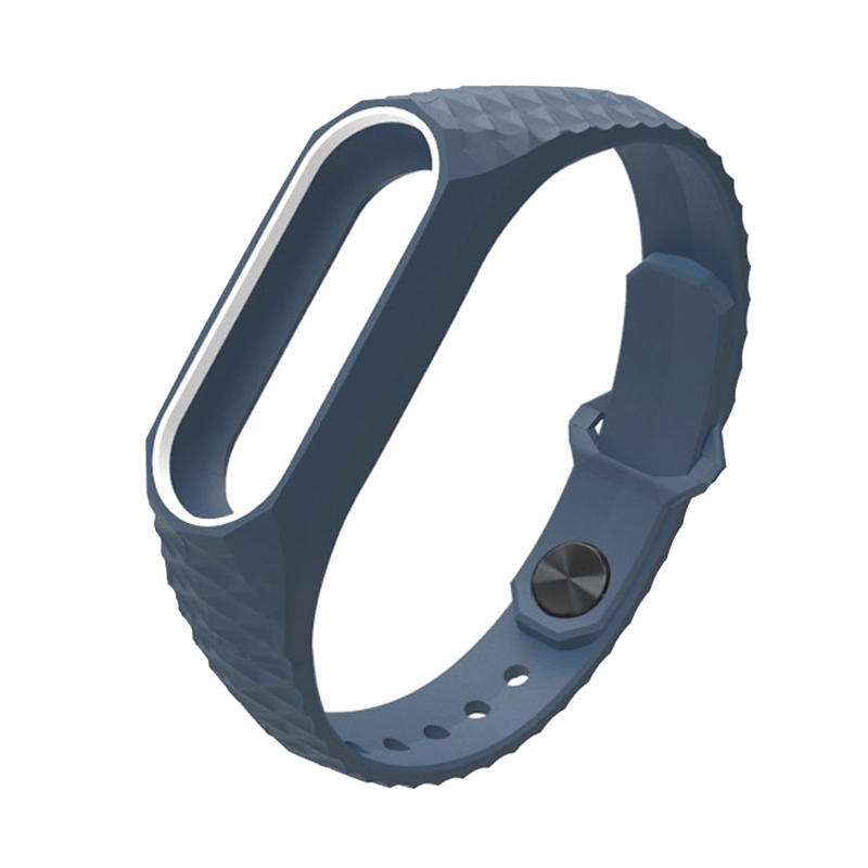 Mi banen mi band 2 band voor Xiao mi Mi band 2 band aurora Siliconen polsband Voor Mi Band 2 armband Vervanging Polsbandjes: Midnight Blue white