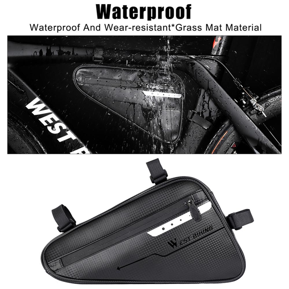 4L Capaciteit Waterdichte Fiets Driehoek Tas Mtb Racefiets Voorkant Tas Classic Delicate Textuur Draagbare Fiets Tassen