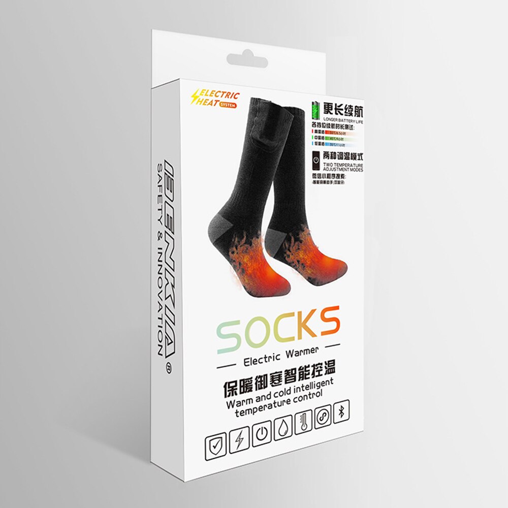 BENKIA hiver chaussettes moto chauffantes chaussette chauffante USB bottes moto electrique chaussettes chauffantes bottes chauffantes infrarouge chaussette de ski