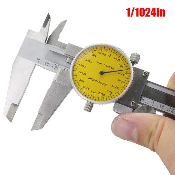 Factory-Outlet 0-6&quot; Inch Dial Vernier Caliper 6 Inch .001&quot; Shock Proof Dial Caliper Gauge Micrometer: 1024inch