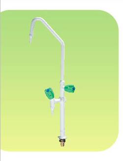 B2004 grifos de agua de ángulo grifo alto y bajo de doble boca de cobre puro para laboratorio