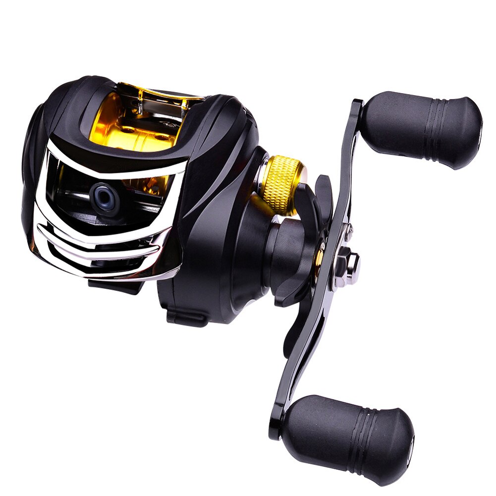 Moulinet de pêche 7.2:1 Baitcasting roue ligne bobine longue coulée moulinets pêche en eau douce attirail résistance à la Compression en plein air: right A