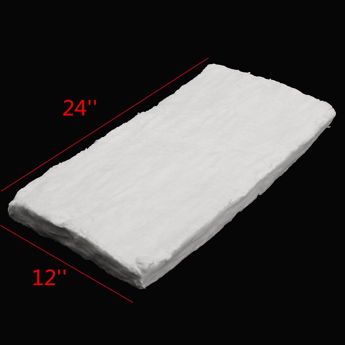 24"x12"x2" Aluminum Silicate High Temperature Insulation Ceramic Fiber Blanket Fabric Industry DIY Material Ceramic Fiber