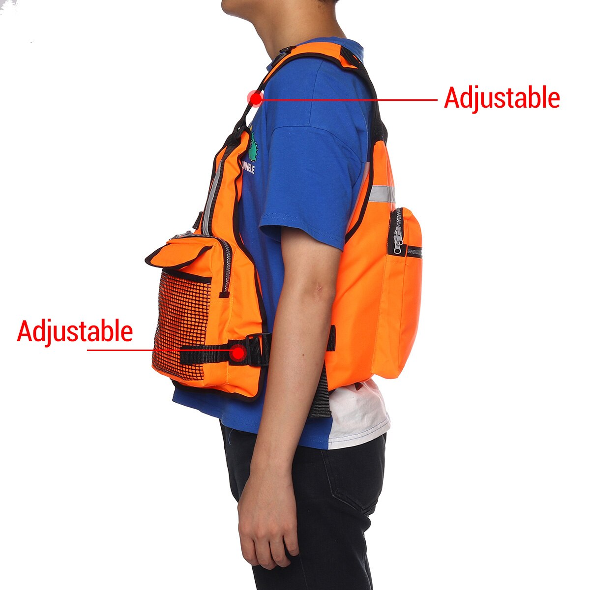 Life Jacket Fishing Swimming Outdoor Life Vest Boating for Adult Man Water Sport Vest Drifting Life Jacket Sailing Bearing 110KG