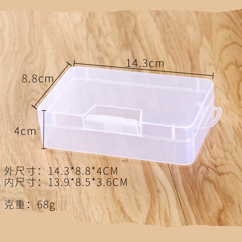 1pcs Snap-on Mini PP Empty Box Plastic PP Transparent Empty Box with Cover Plastic Box Packaging Parts Storage Box: B