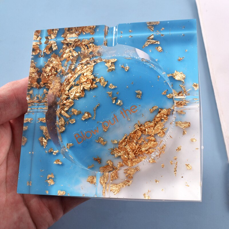 Kwadratowe przezroczyste popielniczki formy żywiczne kryształbyć winnym silikonowe Toola dokonywanie ręcznie rzemiosło żywiczne gliny domowe wyroby rękodzielnicze DIY formy