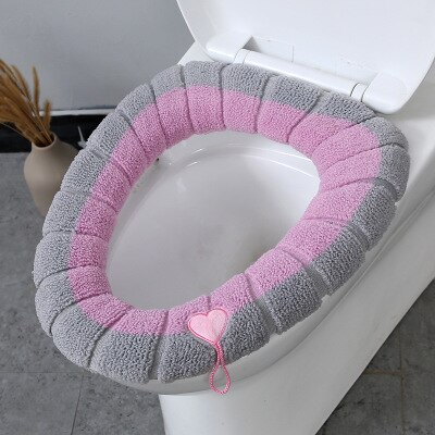 Housse de siège de salle de bain, en velours confortable, corail, hiver couverture de toilette, tapis de fermeture ménagère, offre spéciale: A3
