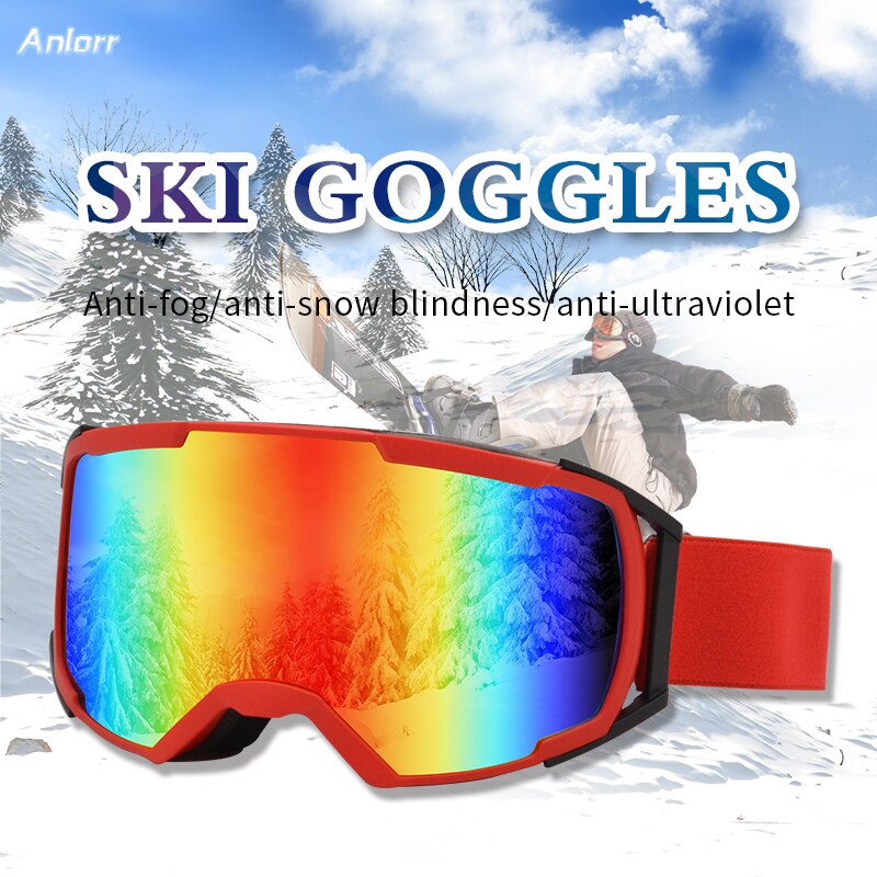 Anti-Fog UV400 Dubbele Lens Skibril Buitensporten Skiën Goggles Kids Volwassenen Sneeuw Snowboard Beschermende Bril Eyewear