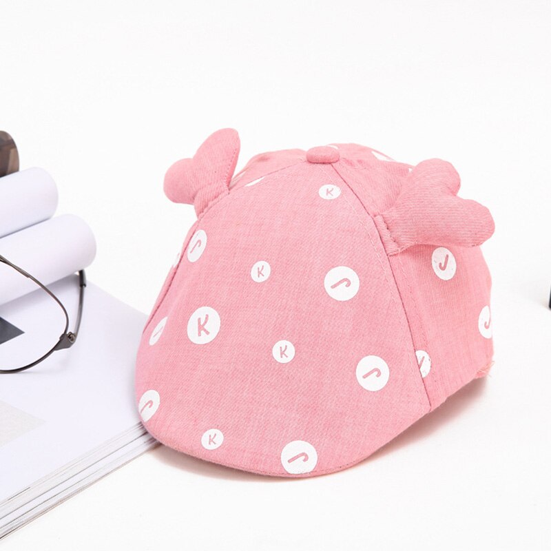 Cute Baby Beret Hat Letter Print Baby Girl Boy Autumn Winter Hat For Kids Children Infant Toddler Baseball Sun Cap Bonnet Enfant: pink