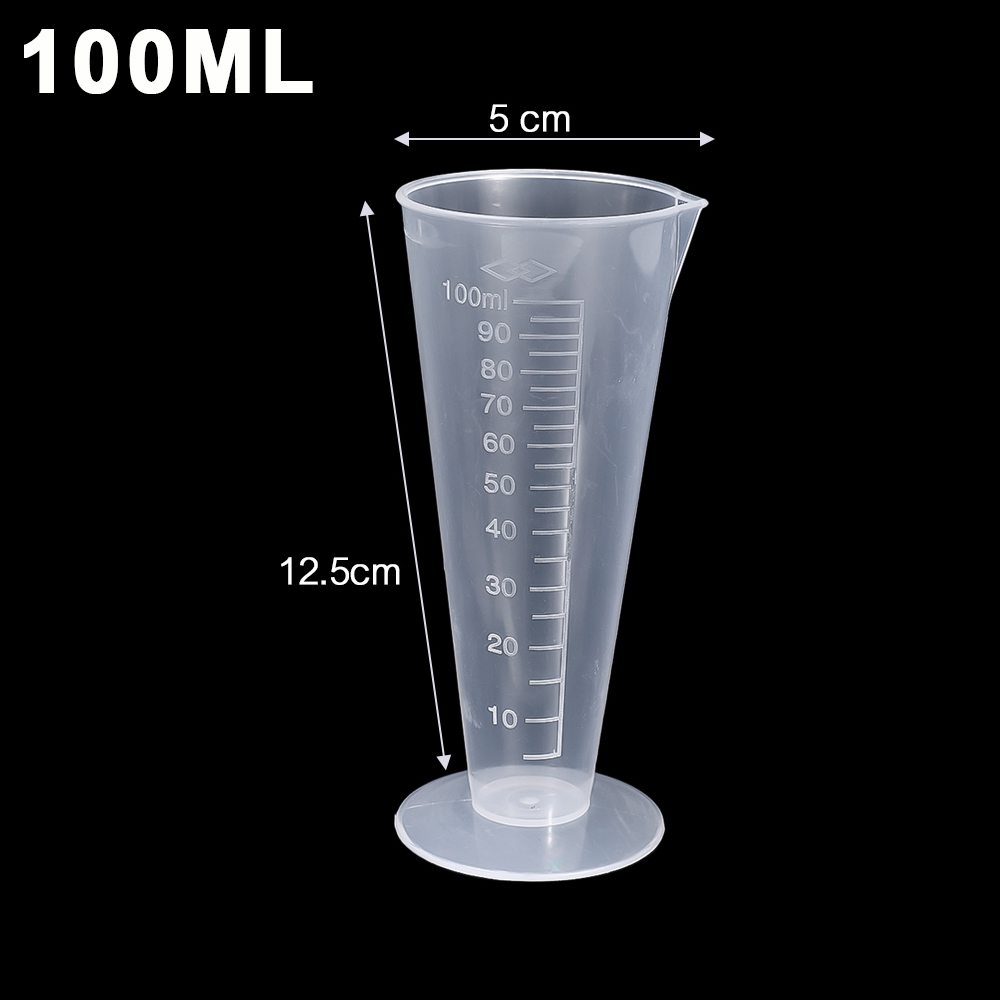 100ML Plastic Measuring Cup Transparent Scale Measuring Cup Pour Spout Without Handle Liquid Container For Kitchen Bar Supplies: Yellow / 1000ml