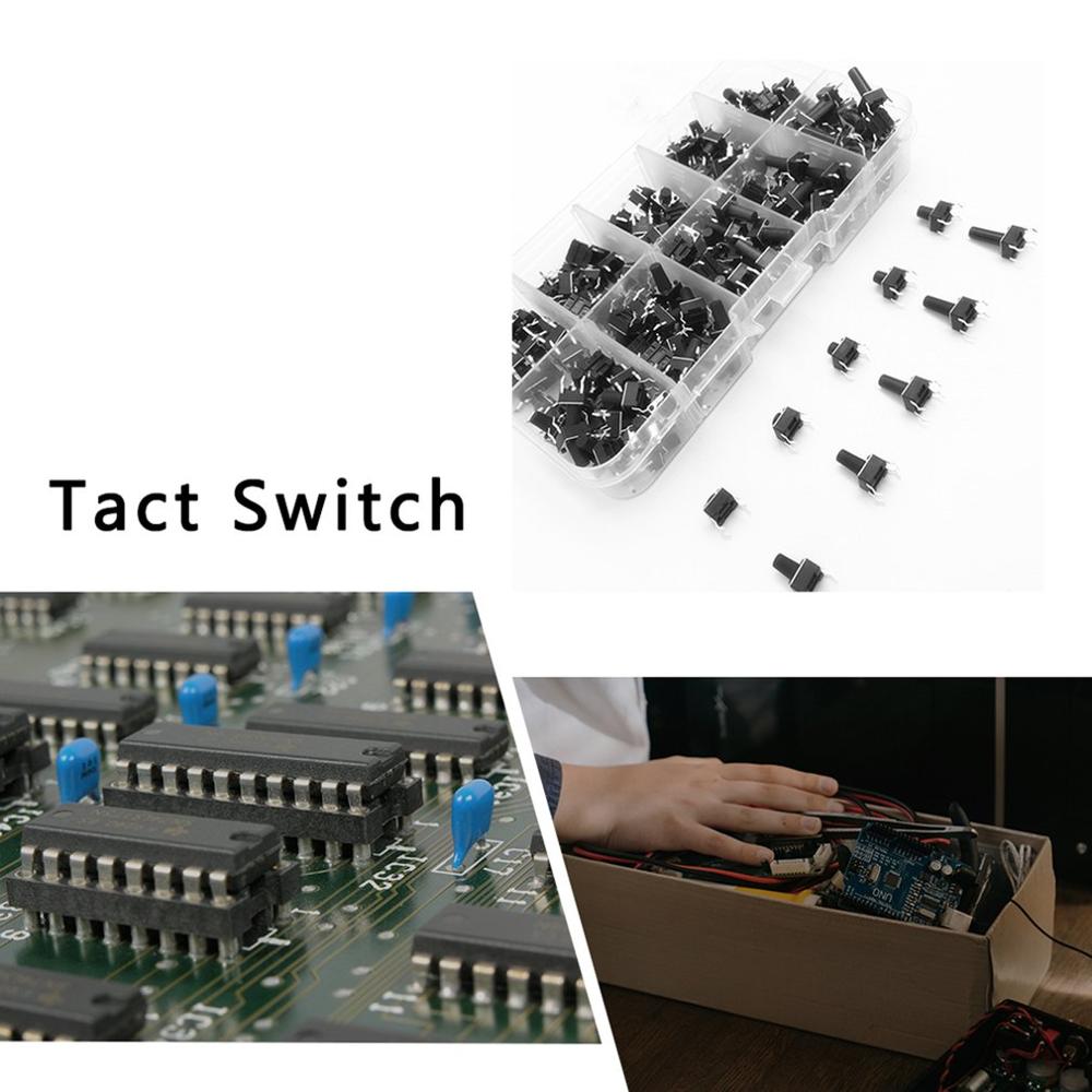 100/200PCS 200pcs 6 * 6 Micro Tact Switch Tactile Push Button Switch DIP 4P 6X6x4.3/5/6/7/8/9/10/11/12/13mm for arduino DIY KIT