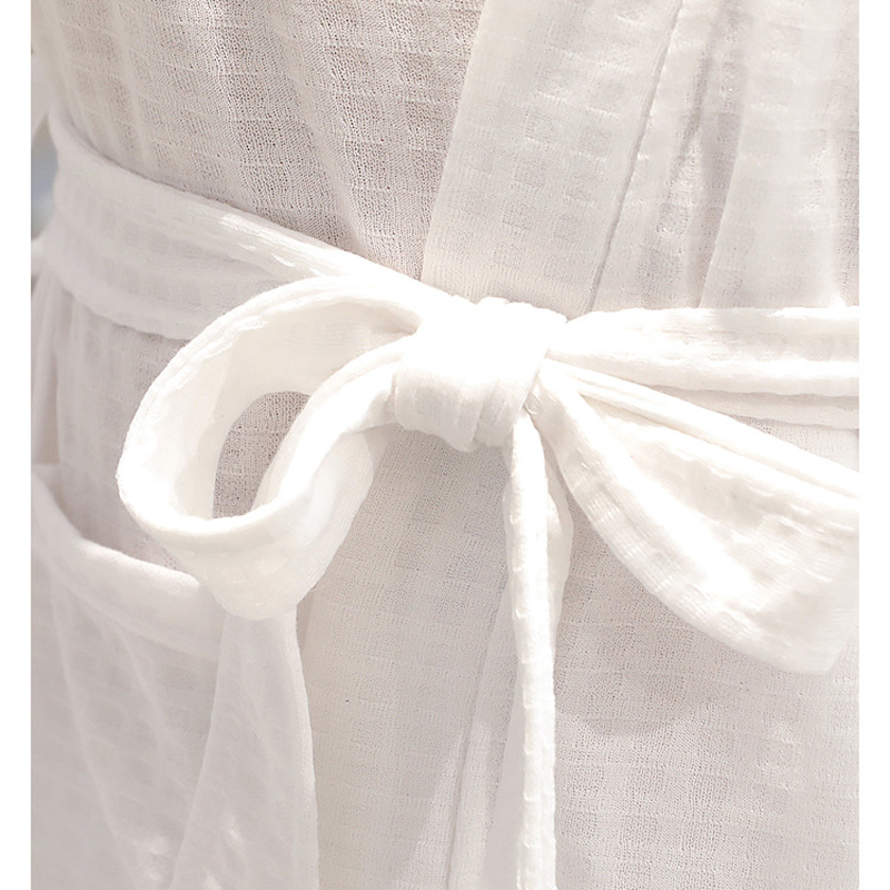 Thoshine-Bata de verano para hombre, ropa de dormir familiar, albornoz, pijamas informales para el hogar