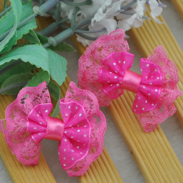 Lace Organza Ribbon Bows, Flores Applique, Decoração do casamento, A088, 20pcs: green